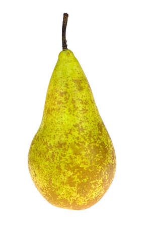 a fresh and tasty pear on a white backgroundの写真素材