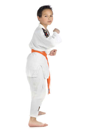 a young sporter with a kimonoの写真素材