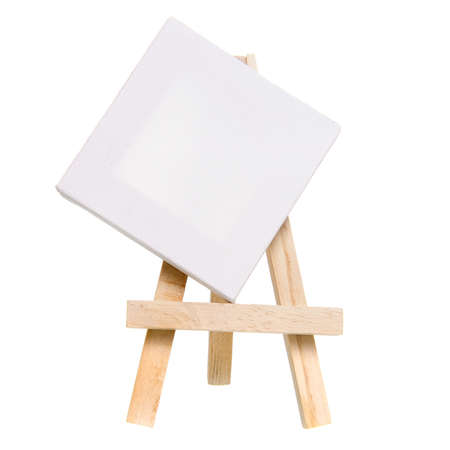 a tripod easel with a canvasの写真素材