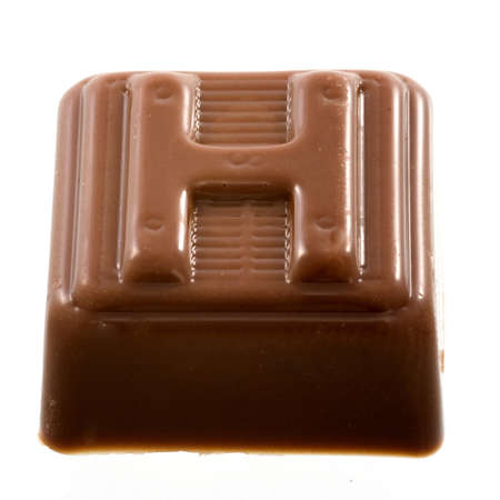 The chocolate letter Hの写真素材