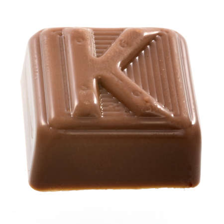 The chocolate letter Kの写真素材