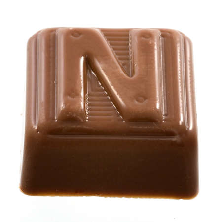 The chocolate letter Nの写真素材