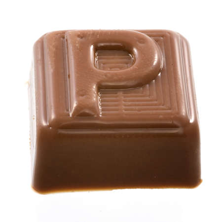 The chocolate letter Pの写真素材