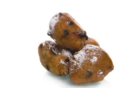 a pile of oliebollen, a dutch traditionの写真素材