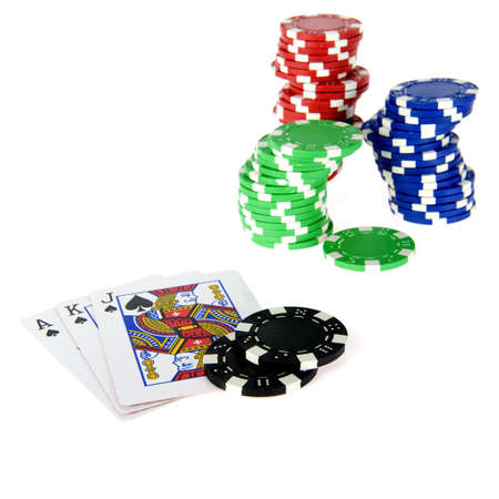 piles of colorful tokens and cardsのeditorial素材