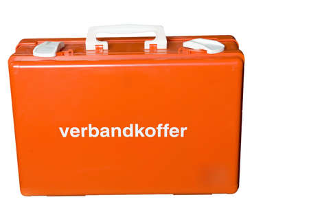 first aid kit on a white backgroundの写真素材