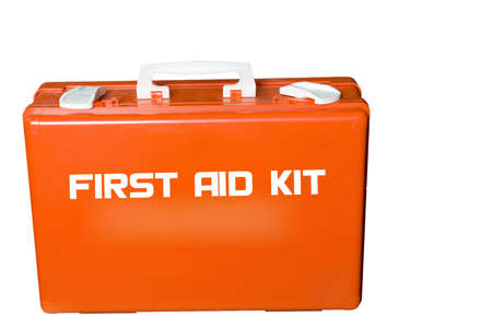 first aid kit on a white background