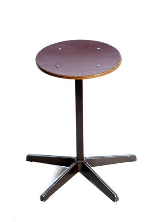 a stool, used at school, on a white backgroundの写真素材