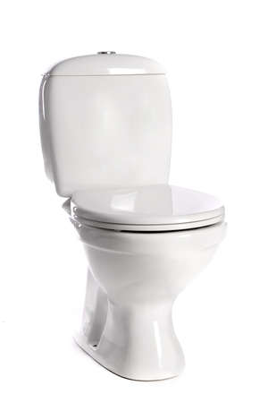 a modern toilet on a white backgroundの写真素材