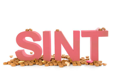 " Sint"  a dutch word for celebrating " Sinterklaas "  on the fifth of Decemberの写真素材