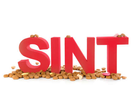 " Sint"  a dutch word for celebrating " Sinterklaas "  on the fifth of Decemberの写真素材