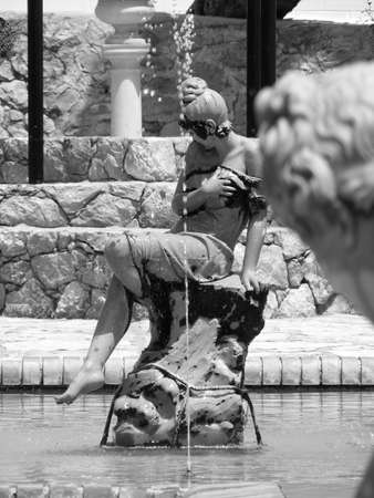 Estatuas de fuentes en Los Cocos Córdoba Argentinaの写真素材