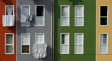 coloured buildingsの写真素材