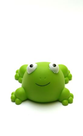 Rubber animal isolated, let's play at the bathroom!の写真素材