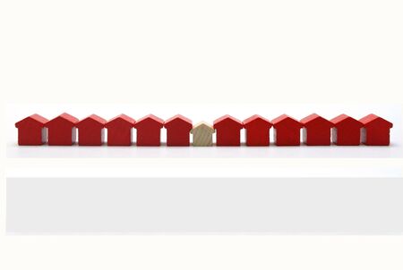 Some little houses, real estate or buildings