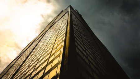 A bottom point of view of a tall buildingの写真素材