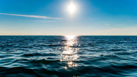 A bright reflection of the Sun in the ocean