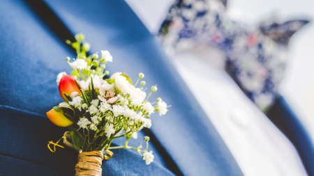 A chest wedding flowerの写真素材