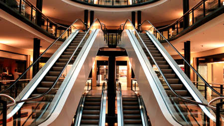 escalators in the mall