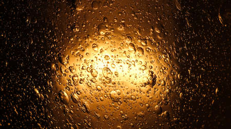 A yellow beer bubbleの写真素材