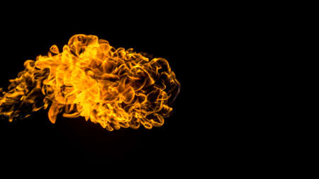 A burst of flamesの写真素材