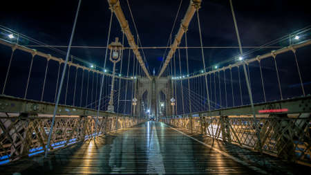 A beautiful wire bridgeの写真素材