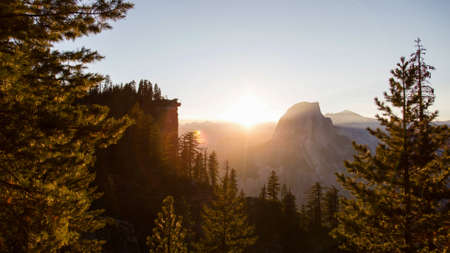 A beautiful sunny cliffの写真素材