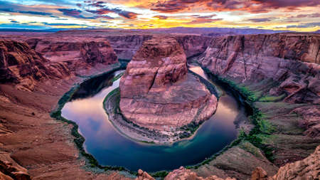 Beautiful view of Horsehoe bendの写真素材