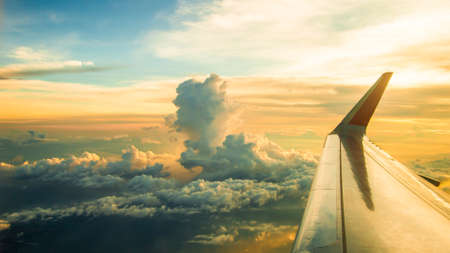 A beautiful view from the planeの写真素材
