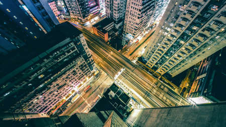 Street view from aboveの写真素材