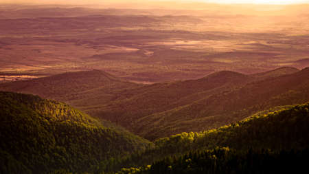 A lot of green hillsの写真素材