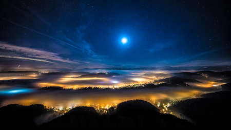 City in the mistの写真素材