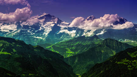 Cloudy mountainsの写真素材