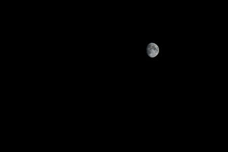 Part of the Moon on blackの写真素材