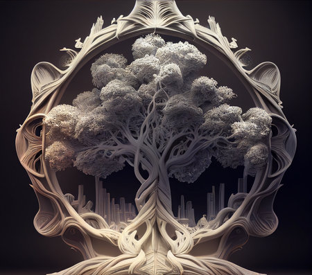 Tree of life illustration Generative AIの素材