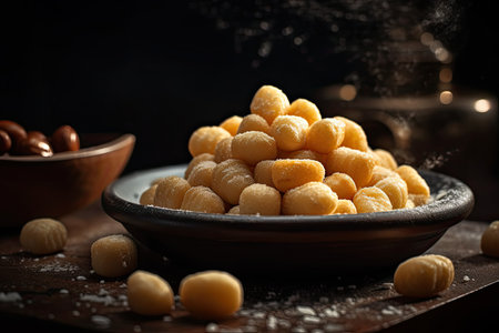 Gnocchi Parisienne. Studio Shot. Generative AIの素材