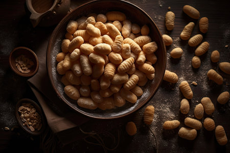 Gnocchi Parisienne. Studio Shot. Generative AIの素材