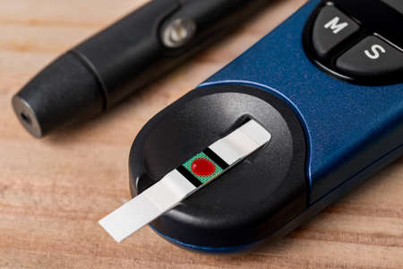 Device test glucose, blood testの写真素材