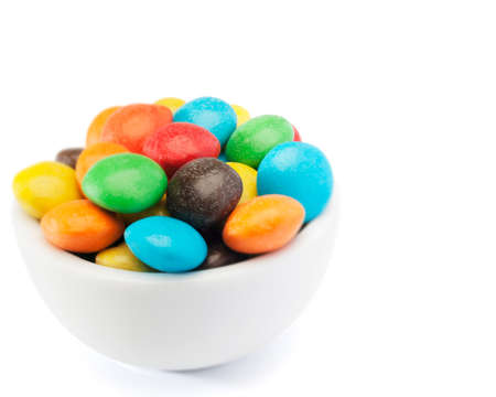 candys multicolors in bowlの写真素材