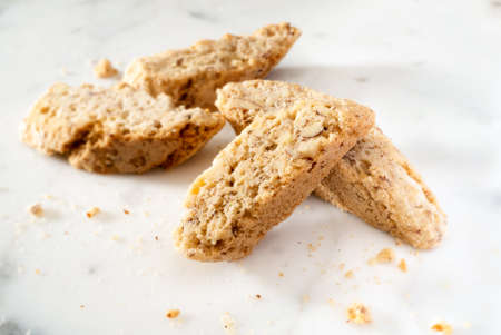 vanilla cookies, background in whiteの写真素材