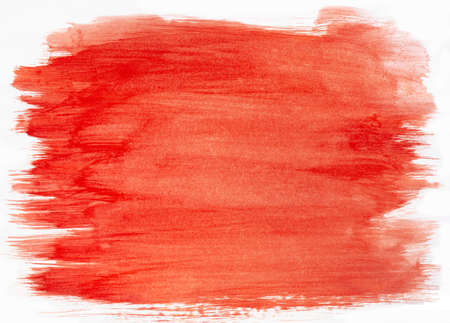 Red brush stroke on whiteの写真素材