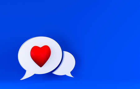 3d illustration, symbol heart, background infinity blueの写真素材