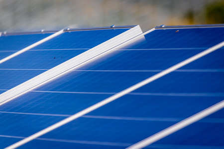 Solar park construction area on a hill