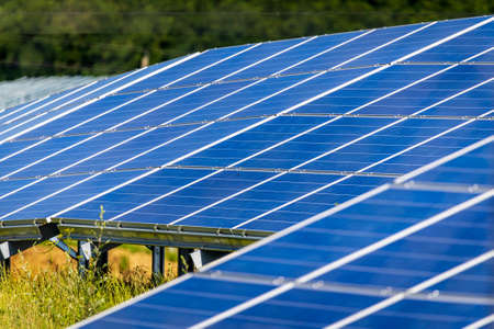 Solar park construction area on a hill