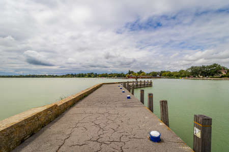 The pier on Lake Balaton in Keszthely, Hungaryの写真素材