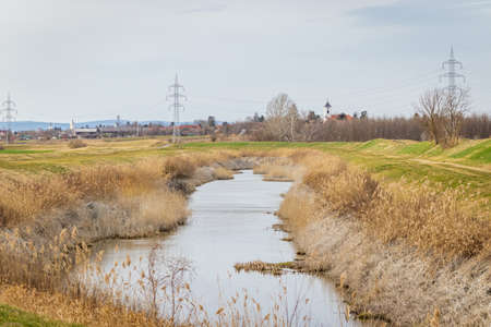 Channel Sio near Lake Balatonの写真素材