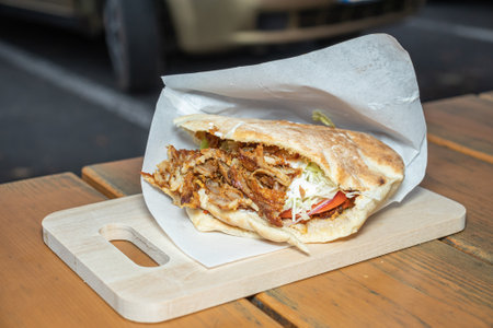 Doner Kebab at a local street food stallの写真素材