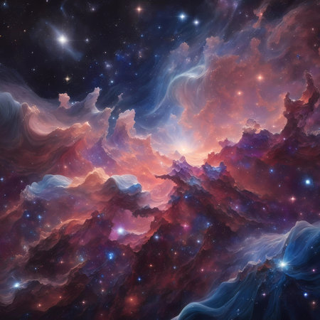 Cosmic space and stars.の素材
