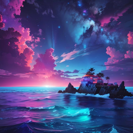 Island in the ocean.の素材