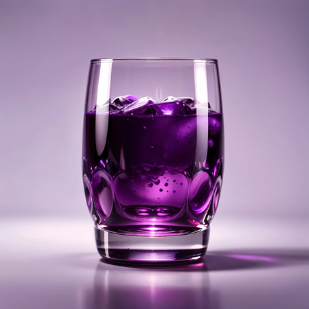 Glass of purple drink isolated.の素材